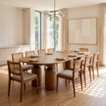 Acacia Wood Oval Dining Table with 10 Chairs - 4,6,8 or 10 Seater All Sizes Natural Finish