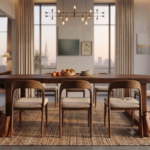Solid Acacia Wood Square Dining Table Set with Chairs – 6, 8 & 10 Seater Wooden Dining Table for Dining Room - Image 4