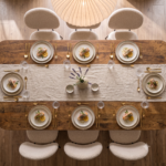 Solid Wood Rectangular Dining Table Set with 10 Chairs | Natural Finish (All Sizes) - Image 4