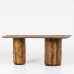 Solid Wood Rectangular Dining Table Set with 10 Chairs | Natural Finish (All Sizes) - Image 5