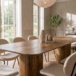 Solid Wood Rectangular Dining Table Set with 10 Chairs | Natural Finish (All Sizes) - Image 3