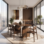 Solid Mango Wood Oval Dining Table with Chairs (6, 8 & 10 Seater) – Walnut Finish