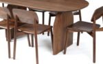 Solid Mango Wood Oval Dining Table with Chairs (6, 8 & 10 Seater) – Walnut Finish - Image 9