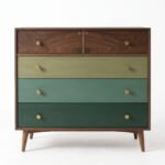Teak Wood Chest of Drawers - 5 Drawers Multicolor Chest Natural Finish - Image 3