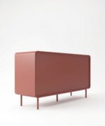 Mango Wood Cane Sideboard - 2 Doors and 3 Drawers in Terracotta Rose Finish - Image 6