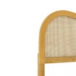 Solid Mango Wood Bed with Curved Woven Cane Headboard - Image 8