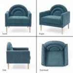 Solid Pine Wood Upholstered Kids Sofa Single Seater Armchair - Image 14