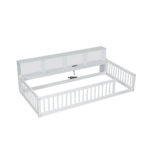 Art of Rajasthan Solid Mango Wood Kids Floor Bed with Storage & Rails - Image 13