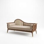 Solid Sheesham Wood Daybed Sofa with Curved Backrest & Bolsters - Image 3
