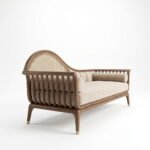 Solid Sheesham Wood Daybed Sofa with Curved Backrest & Bolsters - Image 4
