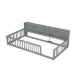 Art of Rajasthan Solid Mango Wood Kids Floor Bed with Storage & Rails - Image 10