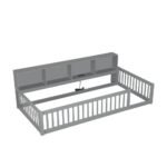 Art of Rajasthan Solid Mango Wood Kids Floor Bed with Storage & Rails - Image 14
