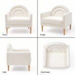 Solid Pine Wood Upholstered Kids Sofa Single Seater Armchair - Image 3
