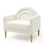 Solid Pine Wood Upholstered Kids Sofa Single Seater Armchair - Image 2