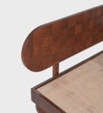 Solid Sheesham Wood Low Platform Bed with Ball Legs | Walnut Finish - Image 12