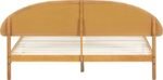 Solid Mango Wood Queen Platform Bed with Arch Cane Headboard - Image 8