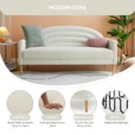 Solid Pine Wood Upholstered Kids Sofa Single Seater Armchair - Image 6