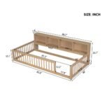 Art of Rajasthan Solid Mango Wood Kids Floor Bed with Storage & Rails - Image 7