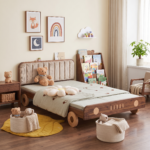 Solid Wood Kids Car Bed | Children's Platform Bed Frame