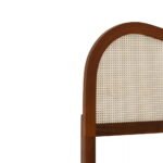 Solid Mango Wood Bed with Curved Woven Cane Headboard - Image 8