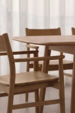 Solid Mango Wood Dining Chair in Natural Finish - Image 5