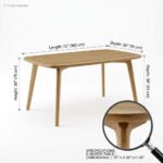 Mango Wood 6 Seater Dining Table with Chairs - Natural Finish 8 Seater or 10 Seater - Image 5