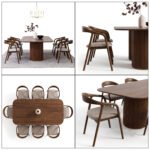 Solid Sheesham Wood Dining Table Set with Chairs (6, 8 & 10 Seater) - Image 10