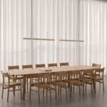 Solid Oak Wood Dining Table Set with Chairs (8, 10 & 12 Seater)