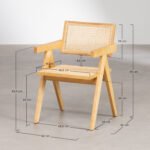 Solid Mango Wood 6-Seater Dining Table Set with Chairs in Natural Finish - Image 10