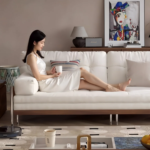 Solid Wood Fabric Convertible Sofa Cum Bed with Pull-Out Slatted Frame - Image 8