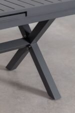 Solid Wood 10-Seater Dining Table Set with Cane Chairs in Black Finish - Image 8