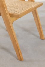 Solid Mango Wood 6-Seater Dining Table Set with Chairs in Natural Finish - Image 8