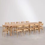 Solid Mango Wood Dining Chair in Natural Finish - Image 7