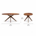 Solid Acacia Wood Oval Dining Table with Chairs (6, 8 & 10 Seater) - Image 5